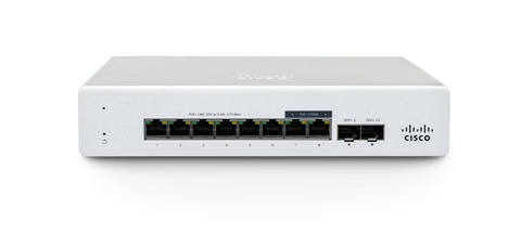 Meraki MS130 6x1G / 2x2.5 Port PoE+ Switch + 2 X SFP+